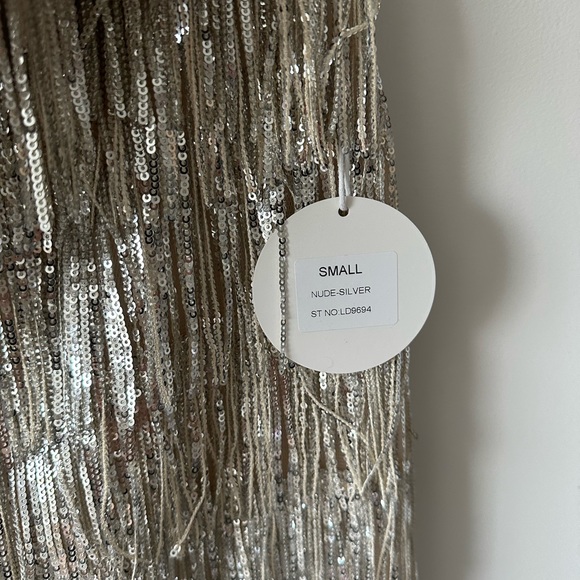 LWD Sequin and Fringe Maxi Dress - Picture 5 of 6